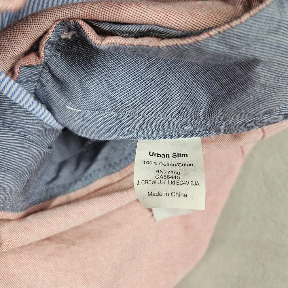 J.Crew Bowery Pants Men 31x30.5* Red Urban Slim Chino Cotton Flat Front Prep Ivy